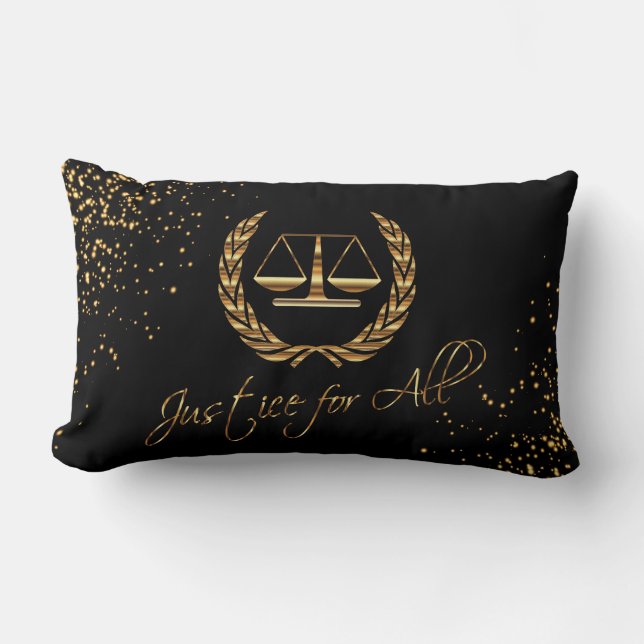 Justice for All - Lawyer Design Lumbar Pillow (Front)