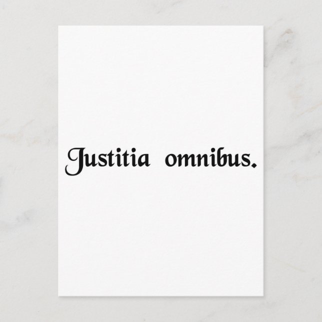 Justice for all. postcard (Front)