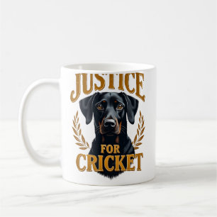Justice For Cricket Vintage Dog Memorial Typograph Coffee Mug