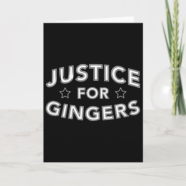 Justice For Gingers Funny Redhead Irish Scottish P Card (Front)