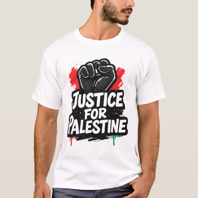 Justice For Palestine Graphic T-Shirt (Front)