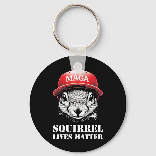 Justice For Peanut The Squirrel Lives Problem Vote Keychain (Front)