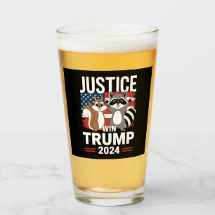Justice For Peanut Win Trump 2024 Glass