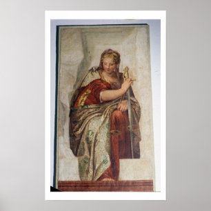 Justice, from the walls of the sacristy (fresco) poster