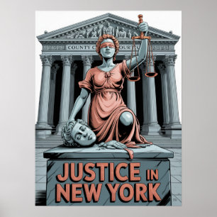 Justice In New York County Court Poster