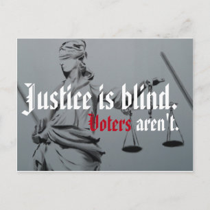 Justice is Blind Postcard