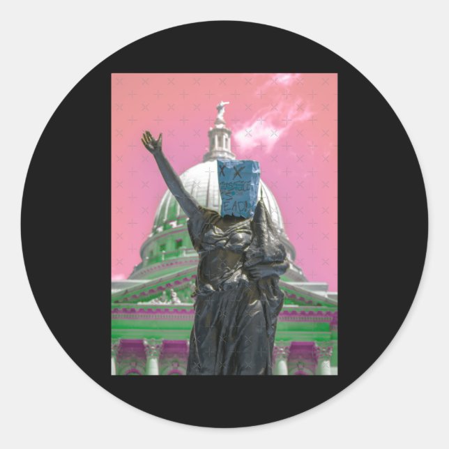 Justice Is Dead - Vibrant  Classic Round Sticker (Front)