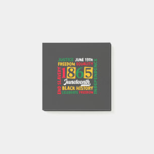 Justice June 19th Freedom Equality 1865 Post-it Notes