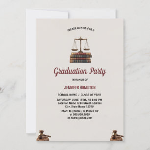Justice Law School Graduation Party  Invitation