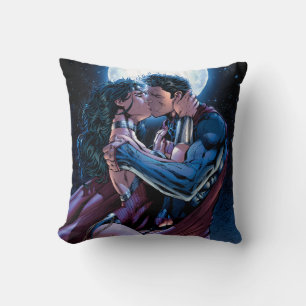 Justice League #12 Wonder Woman & Superman Kiss Throw Pillow