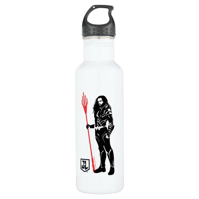 Justice League | Aquaman Pose Noir Pop Art 710 Ml Water Bottle (Front)
