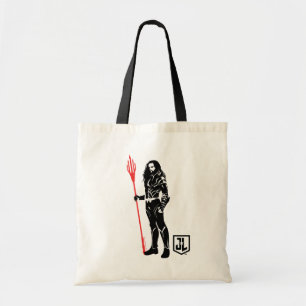 Justice League Aquaman Pose Noir Pop Art Tote Bag