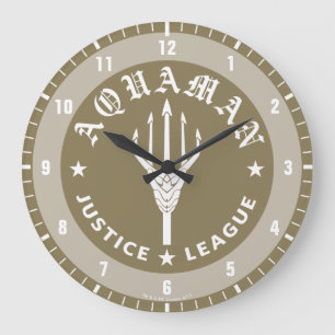 Justice League   Aquaman Retro Trident Emblem Large Clock