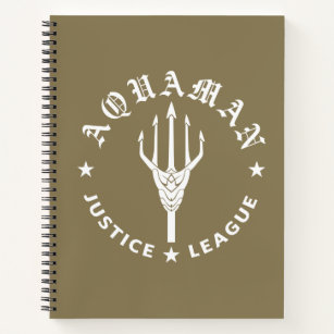 Justice League   Aquaman Retro Trident Emblem Notebook