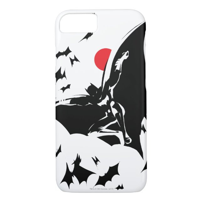 Justice League | Batman in Cloud of Bats Pop Art Case-Mate iPhone Case (Back)