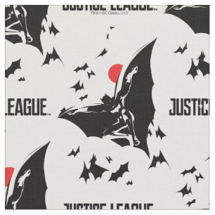 Justice League   Batman in Cloud of Bats Pop Art Fabric