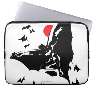 Justice League Batman in Cloud of Bats Pop Art Laptop Sleeve