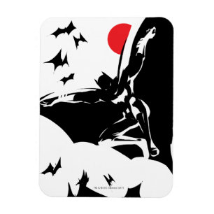 Justice League   Batman in Cloud of Bats Pop Art Magnet
