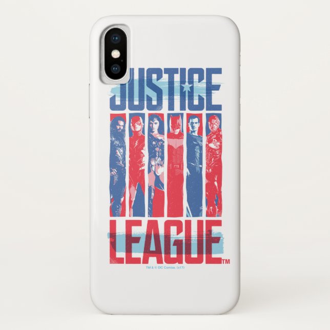 Justice League | Blue & Red Group Pop Art Case-Mate iPhone Case (Back)
