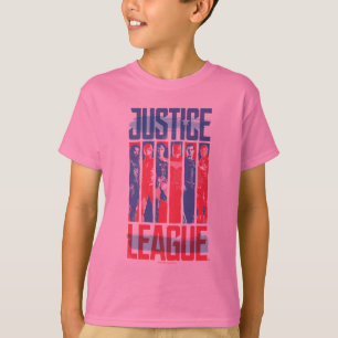 Justice League Blue & Red Group Pop Art T-Shirt