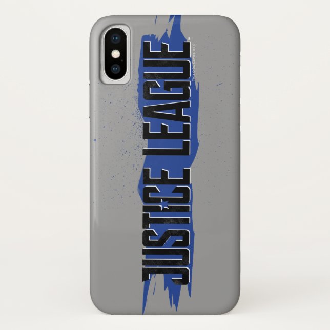 Justice League | Blue Stroke Justice League Logo Case-Mate iPhone Case (Back)