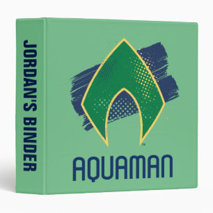 Justice League   Brush & Halftone Aquaman Symbol Binder