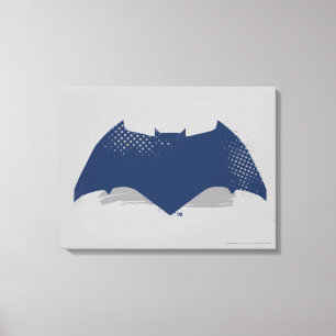 Justice League   Brush & Halftone Batman Symbol Canvas Print