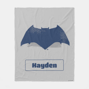 Justice League   Brush & Halftone Batman Symbol Fleece Blanket