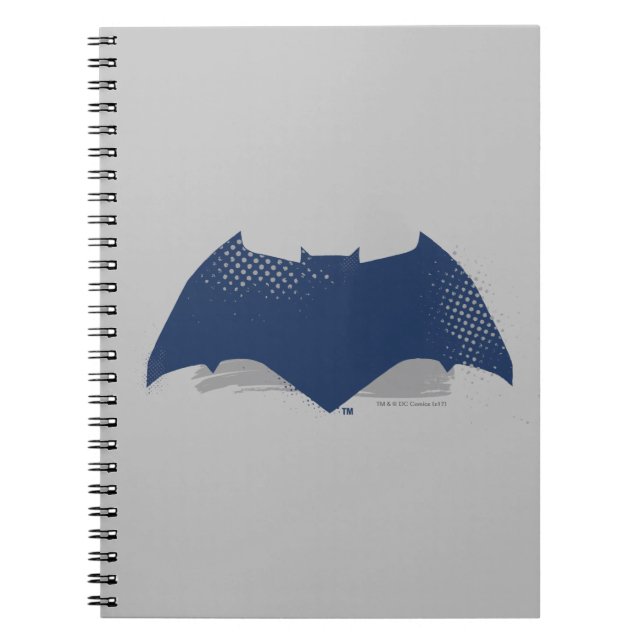 Justice League | Brush & Halftone Batman Symbol Notebook (Front)