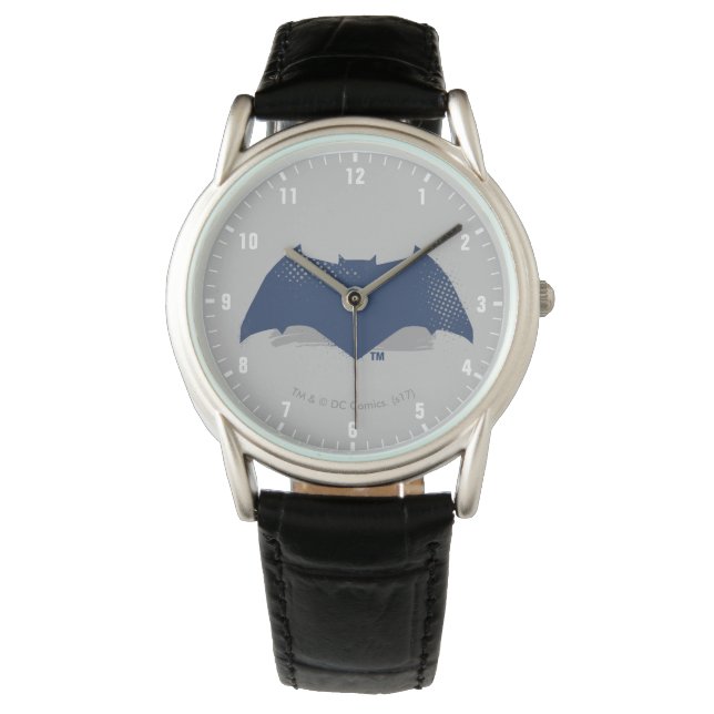 Justice League | Brush & Halftone Batman Symbol Watch (Front)