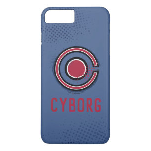 Justice League   Brush & Halftone Cyborg Symbol Case-Mate iPhone Case
