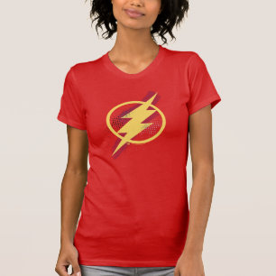 Justice League Brush & Halftone Flash Symbol T-Shirt