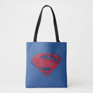 Justice League Brush & Halftone Superman Symbol Tote Bag