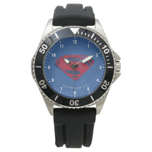 Justice League   Brush & Halftone Superman Symbol Watch