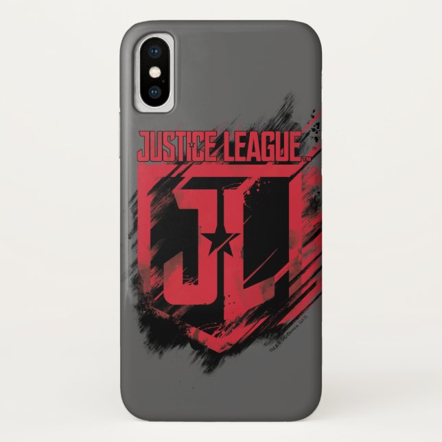 Justice League | Brushed Paint JL Shield Case-Mate iPhone Case (Back)