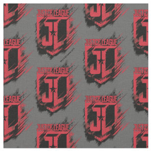 Justice League Brushed Paint JL Shield Fabric