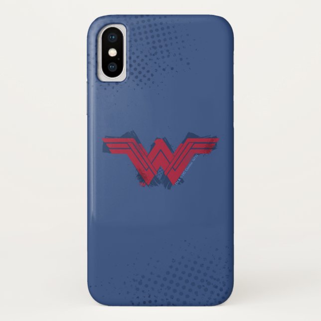 Justice League | Brushed Wonder Woman Symbol Case-Mate iPhone Case (Back)