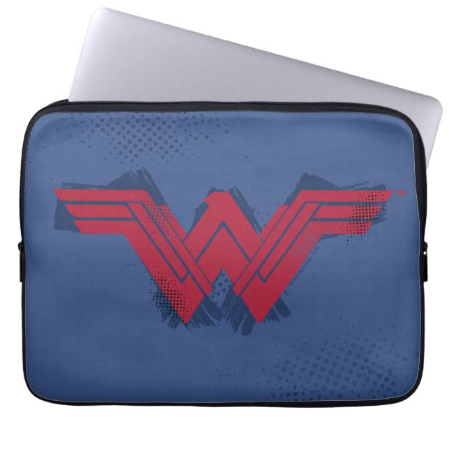 Justice League | Brushed Wonder Woman Symbol Laptop Sleeve (Front)