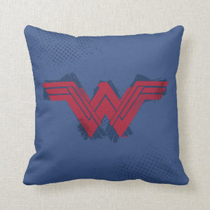 Justice League   Brushed Wonder Woman Symbol Throw Pillow