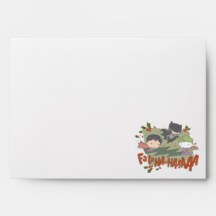 Justice League Chibi Holiday Cookie Chase Envelope