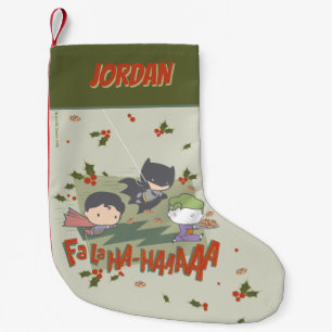 Justice League Chibi Holiday Cookie Chase Small Christmas Stocking