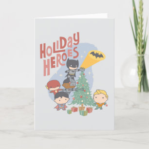 Justice League Chibi Holiday Tree Decorating Card