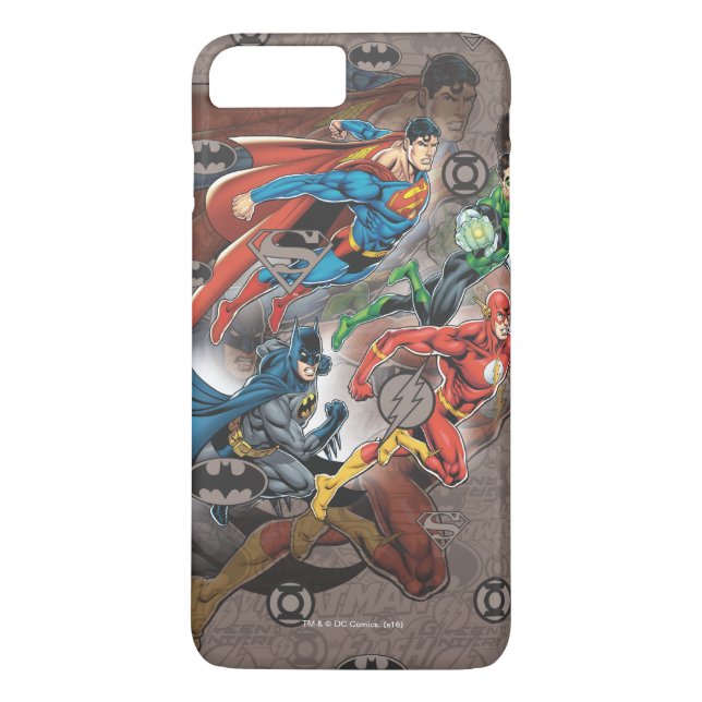 Justice League Collage Case-Mate iPhone Case (Back)
