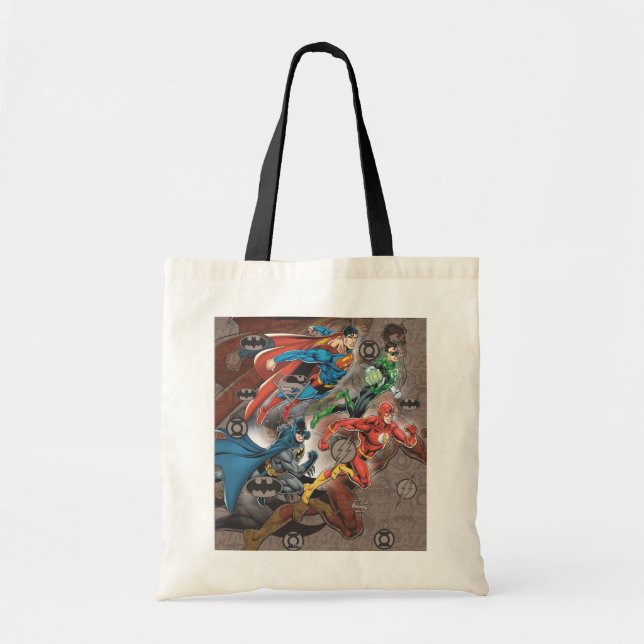 Justice League Collage Tote Bag (Front)