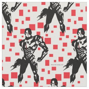 Justice League   Cyborg Digital Noir Pop Art Fabric
