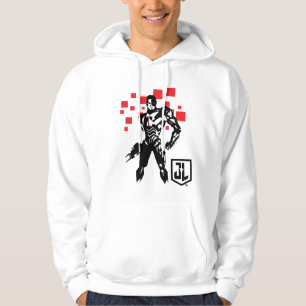Justice League Cyborg Digital Noir Pop Art Hoodie