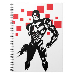 Justice League   Cyborg Digital Noir Pop Art Notebook