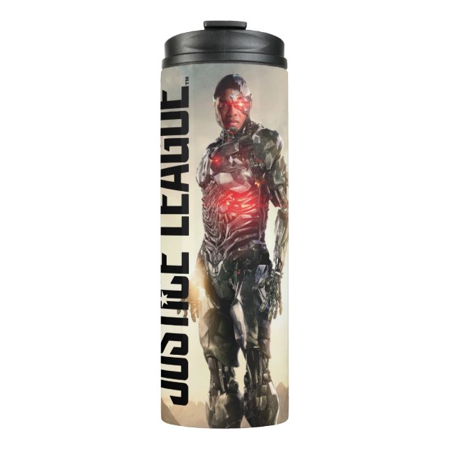 Justice League | Cyborg On Battlefield Thermal Tumbler (Front)