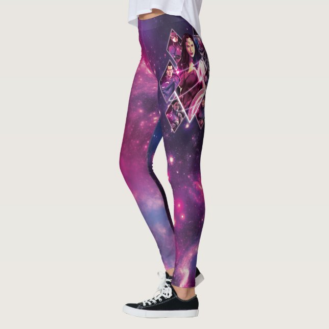 Justice League | Diamond Galactic Group Panels Leggings (Left)