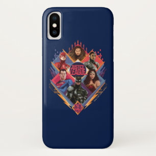 Justice League   Diamond Hatch Group Badge iPhone X Case